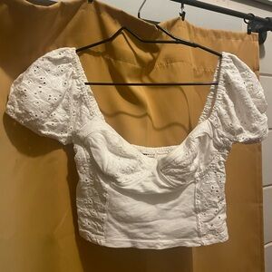 Billabong White Eyelet Blouse